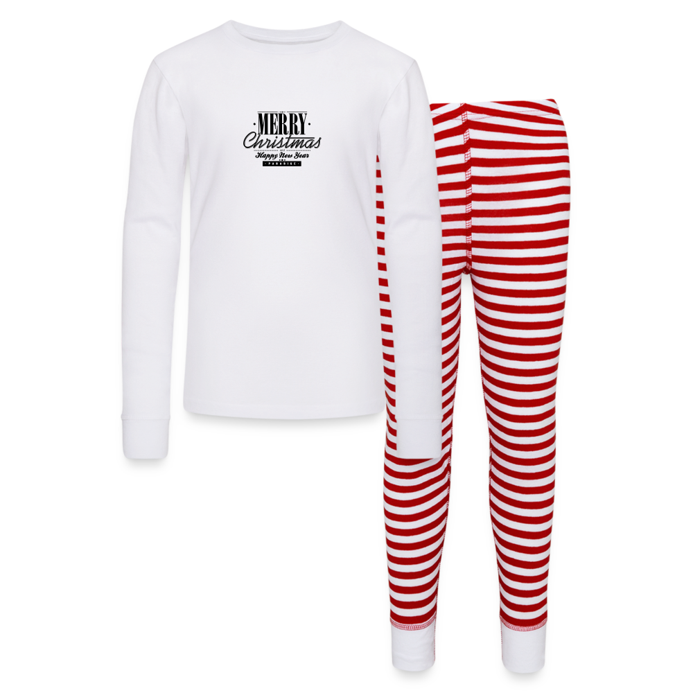 Kids’ Pajama Set - white/red stripe