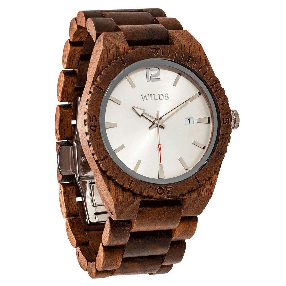 Men's Custom Engrave Walnut Wooden Watch - Personalize Your Watch