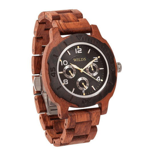 Men's Multi-Function Custom Kosso Wooden Watch - Personalize Your Watch