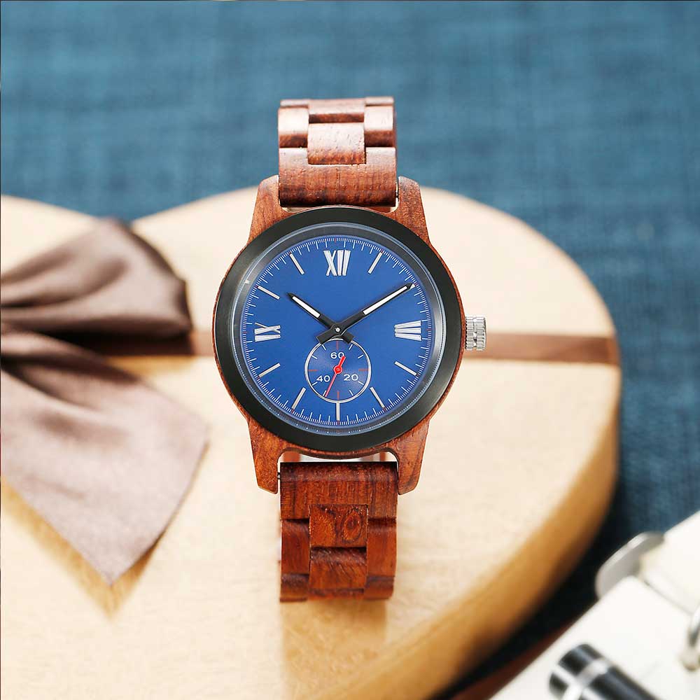 Men's Handcrafted Engraving Kosso Wood Watch - Best Gift Idea!